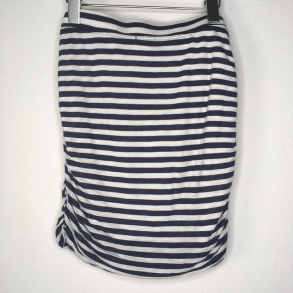 Splendid Navy & White Striped Bodycon Skirt Large - Picture 4 of 6